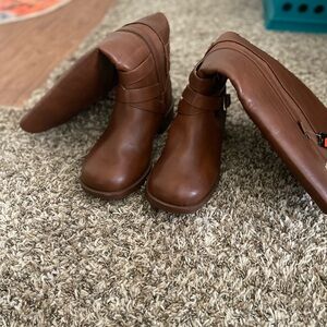 Torrid Brown Ankle Boots with Smooth Leather Finish